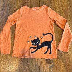 Girl’s Gymboree Orange with Black Cat Aplique